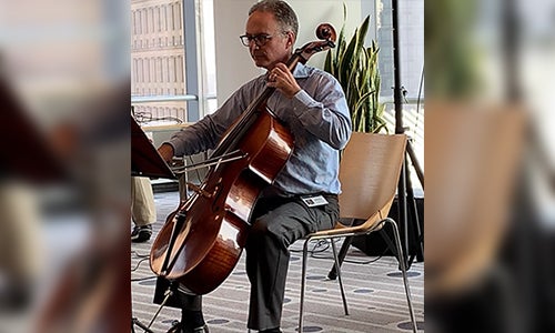 randy playing cello